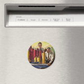 In einem Büro arbeitende Architekten, Vintage Unte Magnet (In Situ (Geschirrspüler))