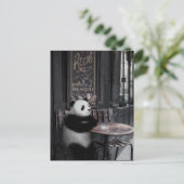 In einem Café übernachten Postkarte (Stehend Vorderseite)