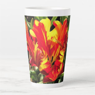 In einem flammenden Papagei-Tulip Milchtasse