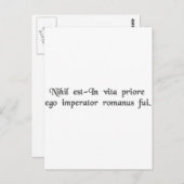 In einem früheren Leben war ich römischer Kaiser. Postkarte (Vorne/Hinten)