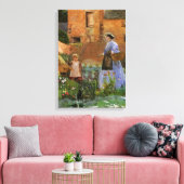 In einem Garten in Cookham von George John Pinwell Leinwanddruck (Insitu (Wohnzimmer))