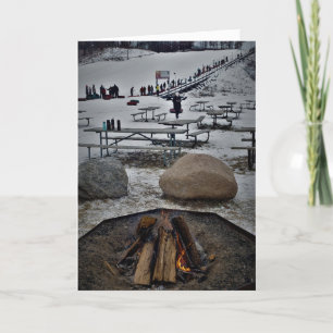 "In einem gefrorenen Zustand geboren" Weihnachtska Karte