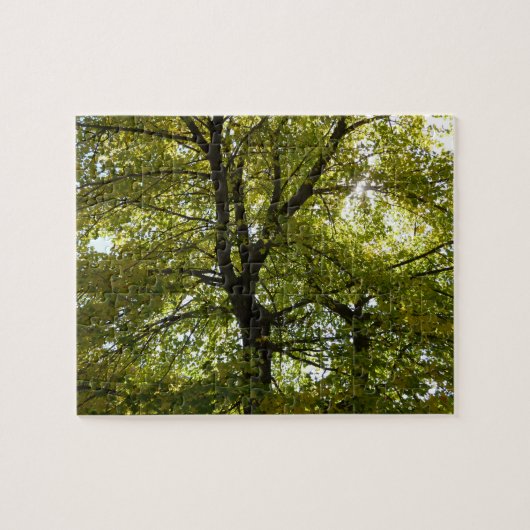 In einem gelben Ahornbaum Herbst Puzzle (Horizontal)