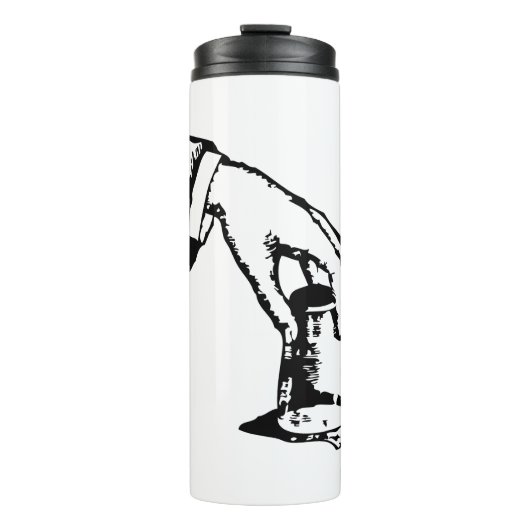In einem Glas gefangen Thermosbecher (Vorderseite)