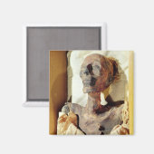 In einem Grab gefundenen mumifizierten Körper von Magnet (Vorderseite/Rückseite)