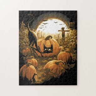 In einem gruseligen Kürbisfeld gefangen Puzzle