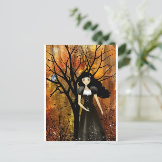 In einem Herbstwald Postkarte (Stehend Vorderseite)