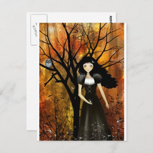 In einem Herbstwald Postkarte (Vorne/Hinten)