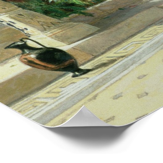 In einem Hof in Pompeji, 1878 Poster (Ecke)