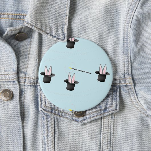 In einem Hut mit Zauberstab blau sonnen Button (Beispiel)