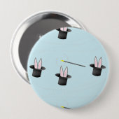 In einem Hut mit Zauberstab blau sonnen Button (Vorne & Hinten)