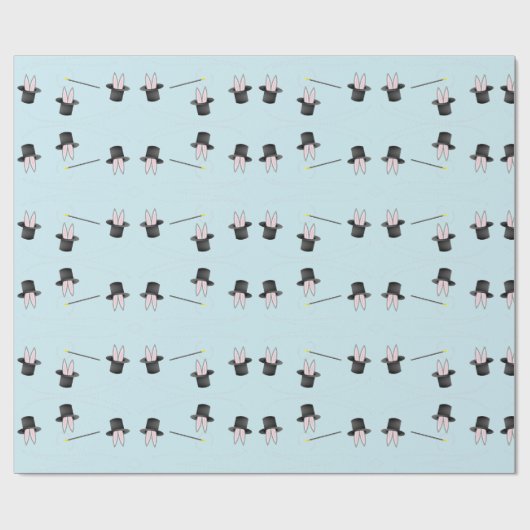 In einem Hut mit Zauberstab blau sonnen Geschenkpapier (Flach)