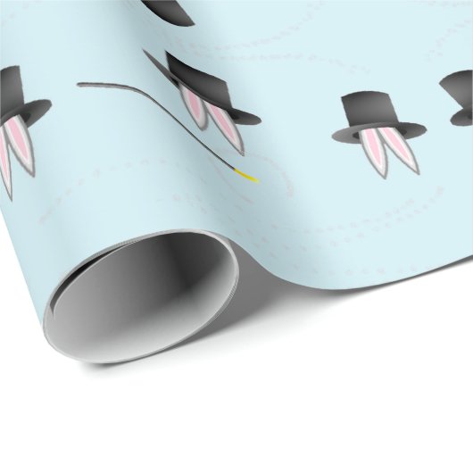 In einem Hut mit Zauberstab blau sonnen Geschenkpapier (Rolleneckpunkt)