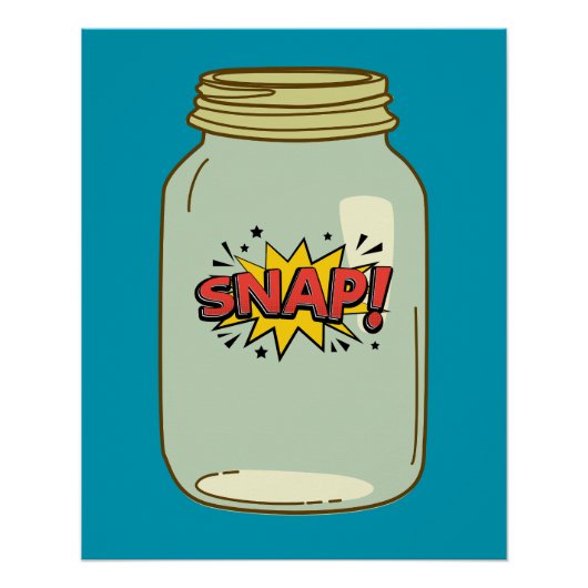 In einem Jar - Comic Pop Art Design Poster (Vorderseite)