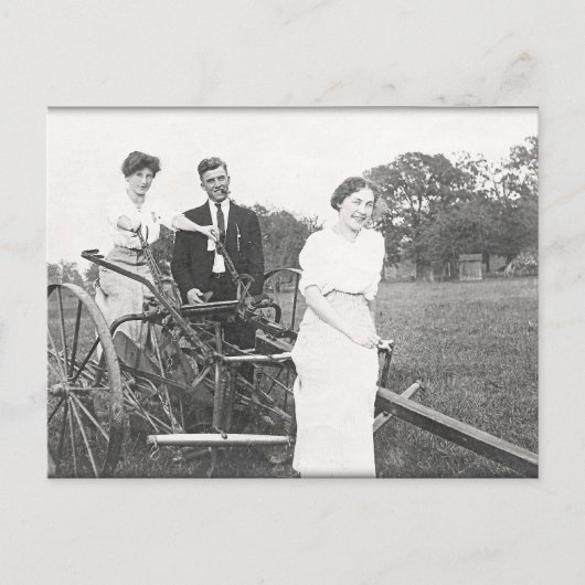 In einem Kleid pflügen Postkarte (Vorderseite)