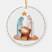 In einem Manager Carol Simplistic Nativity Keramik Ornament (Vorne)