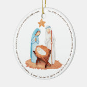 In einem Manager Carol Simplistic Nativity Keramik Ornament (Links)