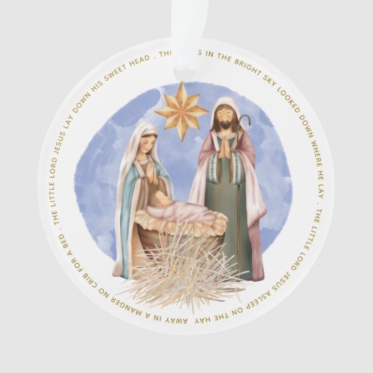 In einem manger Texte ist Nativgold-Text weiß Ornament (Vorderseite)