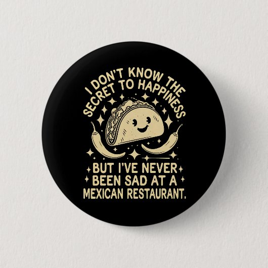In einem mexikanischen Restaurant war ich noch nie Button (Vorderseite)
