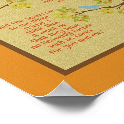 "In einem Obstgarten Gehört" (Robin & Sparrow) Pos Poster (Ecke)