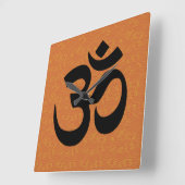 In einem Orangenmeer Quadratische Wanduhr (Winkel)