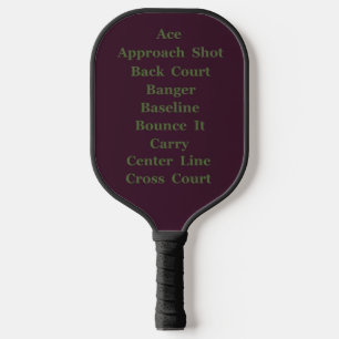 In einem Pickleball-Spiel werden Redewendungen und Pickleball Schläger