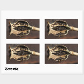 In einem Poppy-Blume-Pod Rechteckiger Aufkleber (Blatt)