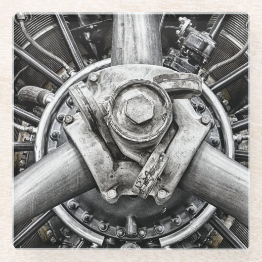 In einem Propeller Glasuntersetzer (Vorderseite)