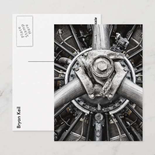 In einem Propeller Postkarte (Vorne/Hinten)