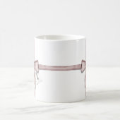 In einem rosa Bogen gefangen Kaffeetasse (Mittel)