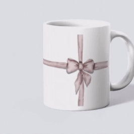 In einem rosa Bogen gefangen Kaffeetasse
