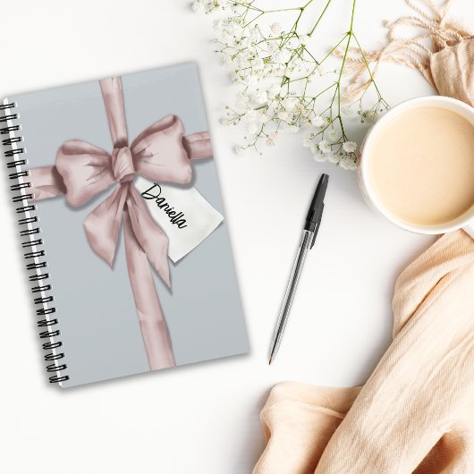 In einem rosa Bogen gefangen Notizblock