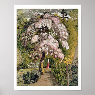 In einem Shoreham Garden (w/c) Poster