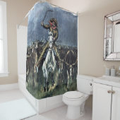 In einem Stampede Western Kunst & Kultur von Frede Duschvorhang (Beispiel)