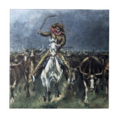 In einem Stampede Western Kunst & Kultur von Frede Fliese (Vorderseite)