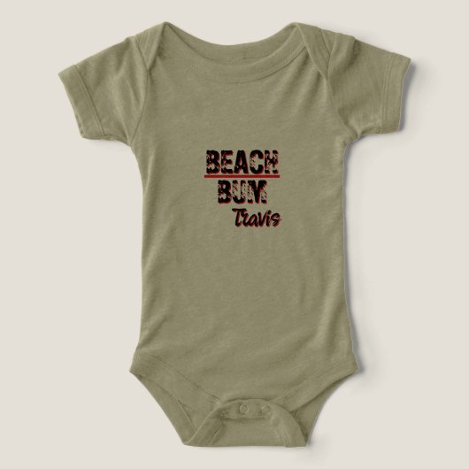 In einem Stück steht "Beach Bum" (Design Vorderseite)