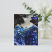 "In einem Traum" Abstrakte, digital veränderte Ros Postkarte (Stehend Vorderseite)