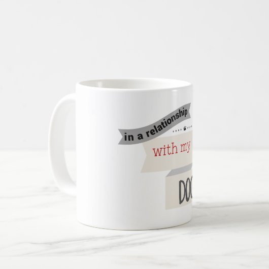 In einem Verhältnis zu meiner Hundegrau-Tasse Kaffeetasse (Vorderseite Links)