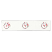 In einem Wicker-Kranz mit Weihnachtsfeiern Rose Kurzer Tischläufer (Horizontal)