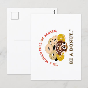 IN EINEM WORT VON BAGELS, SEIN EIN SPENDE POSTKARTE