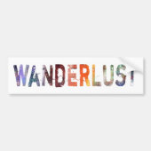 In einem Wort: Wanderlust Autoaufkleber (Vorne)
