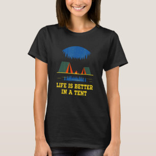 in einem Zelt-Camping Wildlife Camper Außenbereich T-Shirt