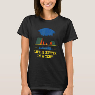 in einem Zelt-Camping Wildlife Camper Außenbereich T-Shirt