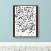 In einem Zwischen-Ort-Farbton zeichnend India Leinwanddruck (Insitu (Holzboden))