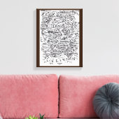 In einem Zwischen-Ort-Farbton zeichnend India Leinwanddruck (Insitu (Wohnzimmer))