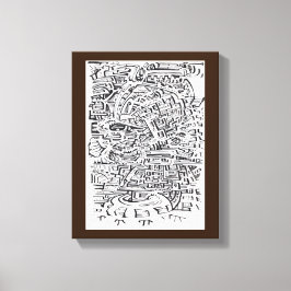 In einem Zwischen-Ort-Farbton zeichnend India Leinwanddruck