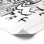 In einem Zwischen-Ort-Farbton zeichnend India Poster (Ecke)