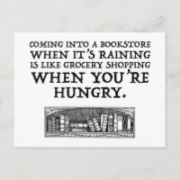 In einen Buchladen kommen, wenn es regnet