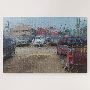 In einen verschwommenen Tag hinausblicken Rätsel Puzzle