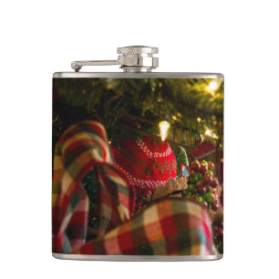 In einen Weihnachtsbaum Flachmann